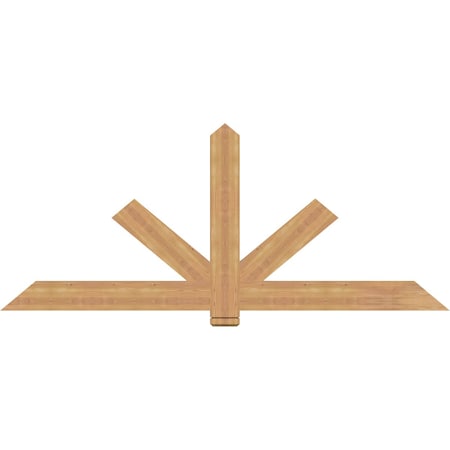 Ekena Millwork Kennewick Timber Gable Bracket, Western Red Cedar, 84"W x 35"H x 1 1/2"D x 5 1/2"F, 10/12 Pitch GBW084X35X0206KEN00SWR